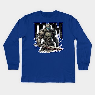 Doom Guy Kids Long Sleeve T-Shirt